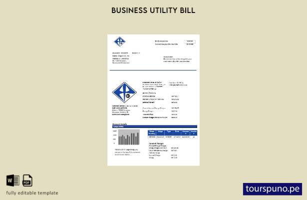 listo para imprimir plantilla de factura de servicios públicos de electricidad d